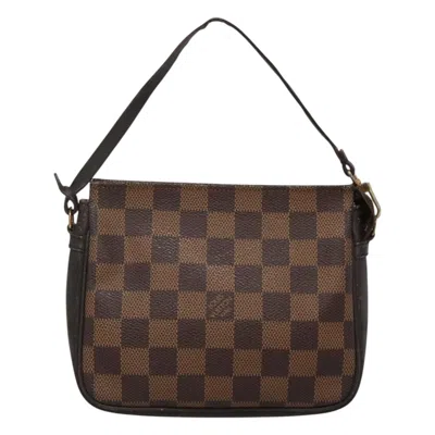 Pre-owned Louis Vuitton Trousse Makeup Brown Canvas Clutch Bag ()