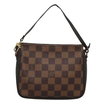 Pre-owned Louis Vuitton Trousse Makeup Brown Canvas Clutch Bag ()