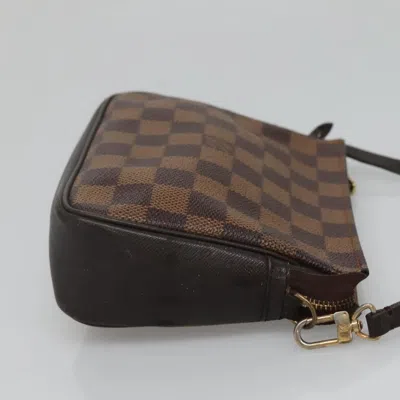 Pre-owned Louis Vuitton Trousse Makeup Brown Canvas Clutch Bag ()