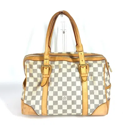 Pre-owned Louis Vuitton White Handbag Tote Bag ()