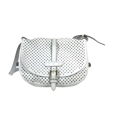 Pre-owned Louis Vuitton White Leather Messenger Bag Shoulder Bag ()