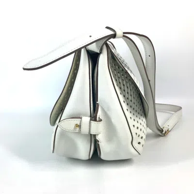 Pre-owned Louis Vuitton White Leather Messenger Bag Shoulder Bag ()