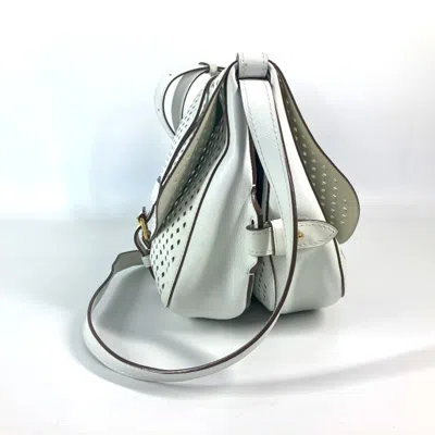 Pre-owned Louis Vuitton White Leather Messenger Bag Shoulder Bag ()