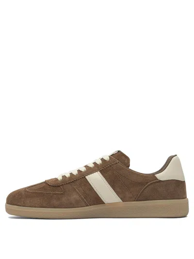 Tom Ford Suede Sneakers With Contrast Stripe And Rubber Sole
