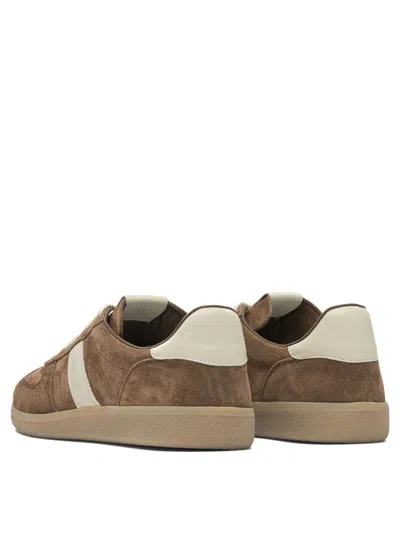 Tom Ford Suede Sneakers With Contrast Stripe And Rubber Sole