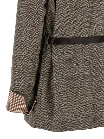 Brunello Cucinelli Belt Blazer Blazers Brown