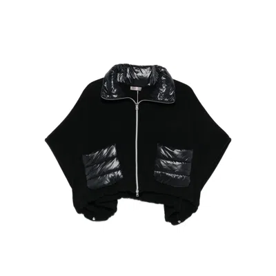 Herno Resort Short-sleeve Poncho In Black