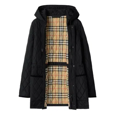 Burberry Diamond Quilted Hooded Long Length Jacket
