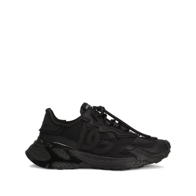Dolce & Gabbana Daymaster Black Leather Blend Sneakers In Multi