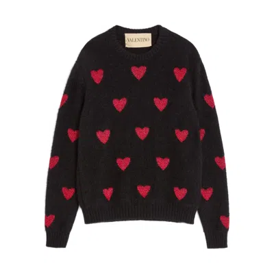 Valentino Garavani Jacquard Sweater In Black