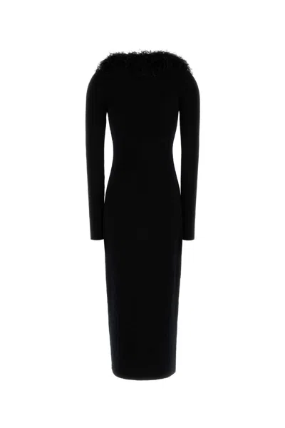 Blumarine Black Wool Cardigan In Black