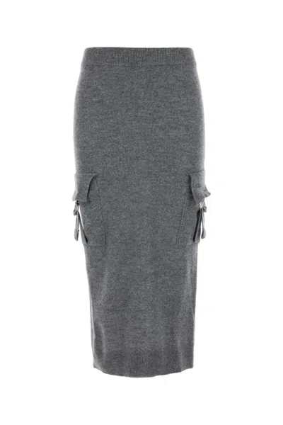 Blumarine Knit Skirt 2g272a N0979 In Gray