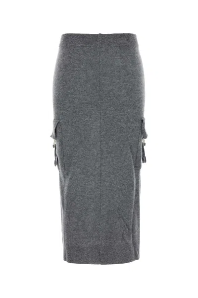 Blumarine Knit Skirt 2g272a N0979 In Gray