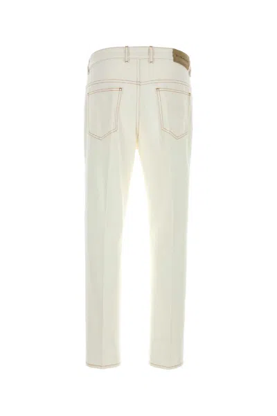 Givenchy Men White Denim Wide-leg Jeans In White