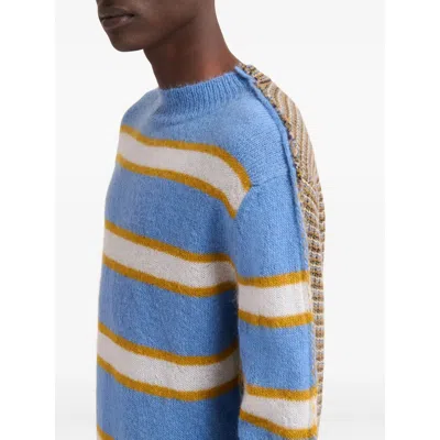 Marni Striped Pattern Round Neck Sweater In Multi