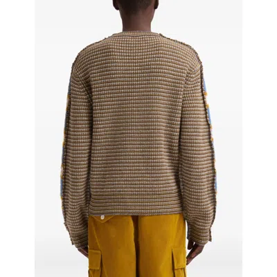Marni Striped Pattern Round Neck Sweater In Multi
