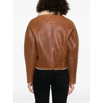 Isabel Marant Blondine Puffer Jackets Brown In Brown