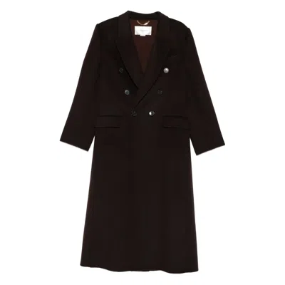 Victoria Beckham Double-breasted Long Coat With Tailored Silhouette
