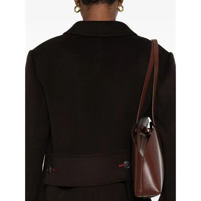 Victoria Beckham Double-breasted Long Coat With Tailored Silhouette