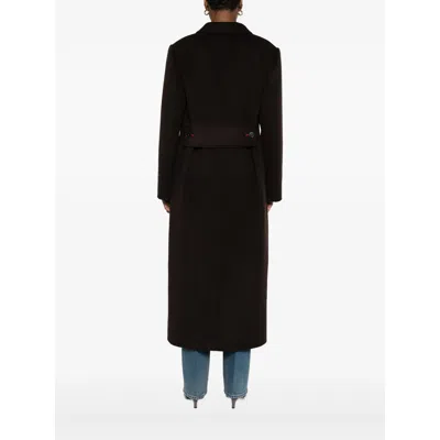 Victoria Beckham Double-breasted Long Coat With Tailored Silhouette