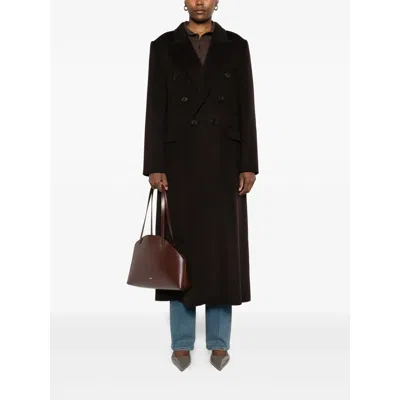 Victoria Beckham Double-breasted Long Coat With Tailored Silhouette