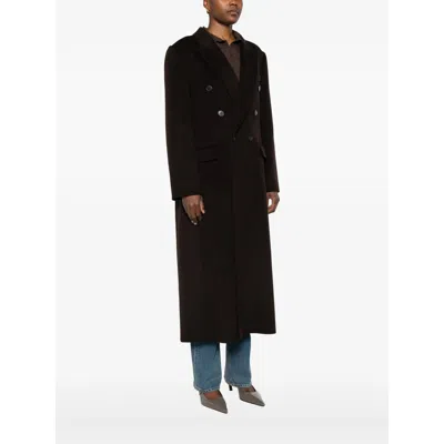 Victoria Beckham Double-breasted Long Coat With Tailored Silhouette