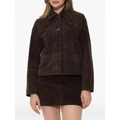 Zadig & Voltaire Lessa Button-up Jacket In Brown