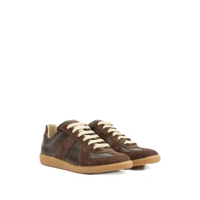 Maison Margiela Low-top Sneakers Featuring Suede Panels