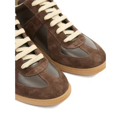 Maison Margiela Low-top Sneakers Featuring Suede Panels