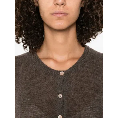 Aragona Button-front Cashmere Cardigan In Brown