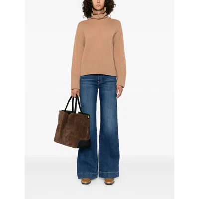 Aragona Turtleneck Ribbed Jumper In Neutral