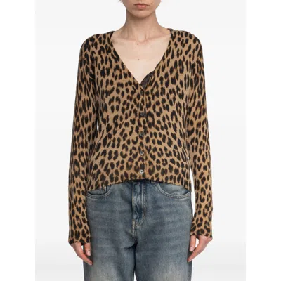 Zadig & Voltaire Cashmere Sweaters In Animal Print