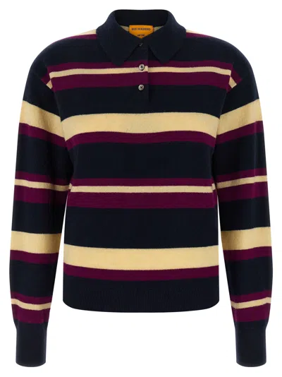 Guest In Residence Collegiate Stripe Polo Multicolor In Black