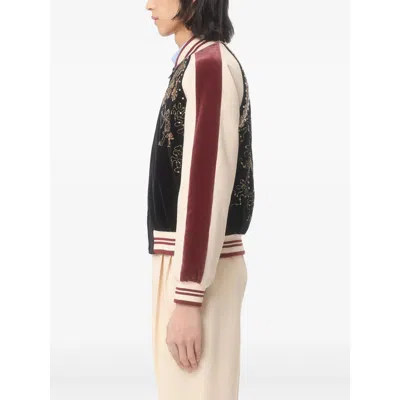Valentino Sequin And Bead-embellished Velvet Bomber Jacket In Black
