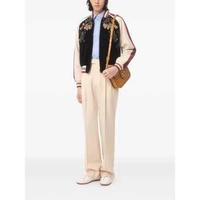 Valentino Sequin And Bead-embellished Velvet Bomber Jacket In Black
