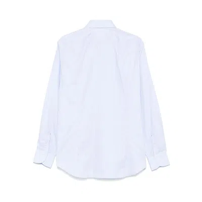 Mazzarelli Lapel Long Sleeve Shirt In Blue