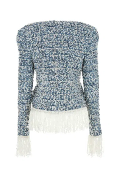 Balmain Fringed Tweed Blazer