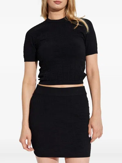 Balmain Textured Pattern Knit Top