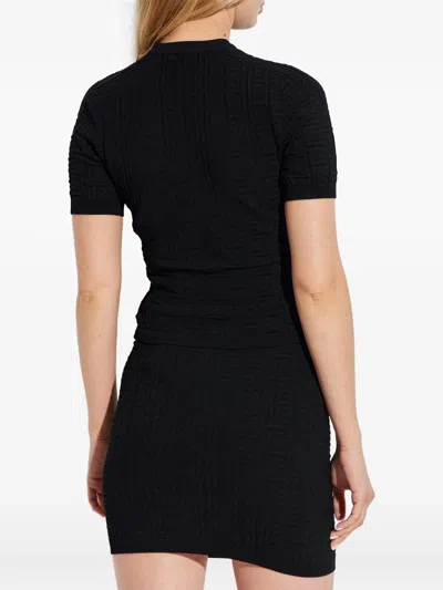 Balmain Textured Pattern Knit Top