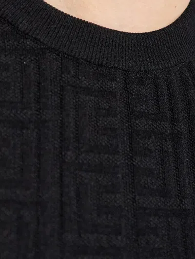 Balmain Textured Pattern Knit Top