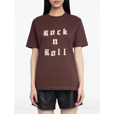 Zadig & Voltaire Cotton T Shirts In Brown
