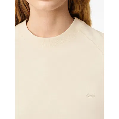Ami Alexandre Mattiussi Ami Paris Embroidered T-shirt In Neutral