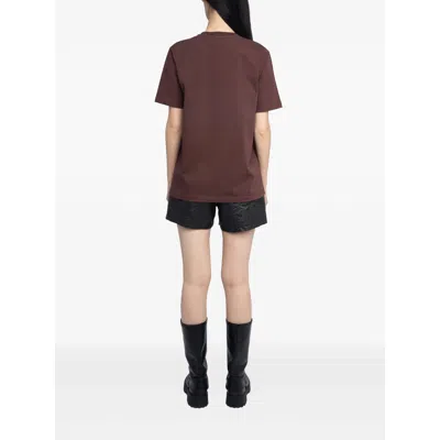 Zadig & Voltaire Cotton T Shirts In Brown