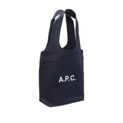 Apc A.p.c. Small Ninon Denim Tote Bags