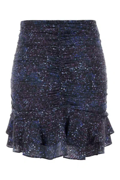 Isabel Marant Printed Stretch Crepe Milendi Mini Skirt