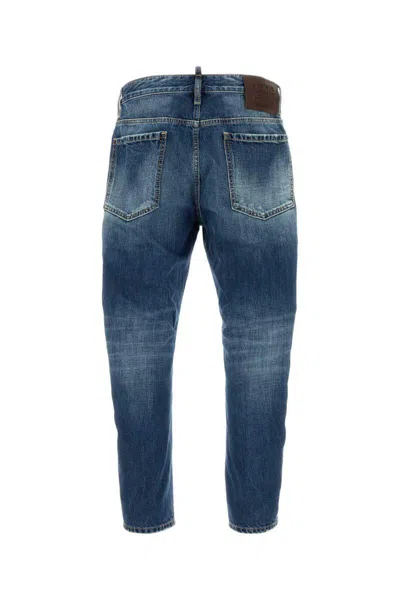 Dsquared2 Distressed Tapered Jeans In Blue