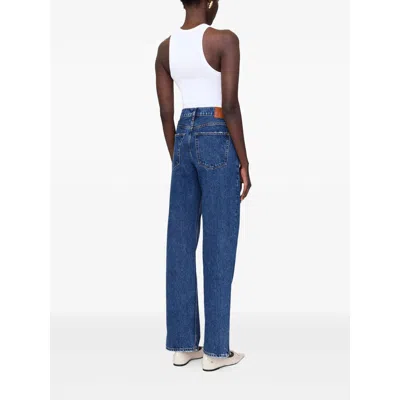 Anine Bing Denim Straight-leg Jeans In Blue