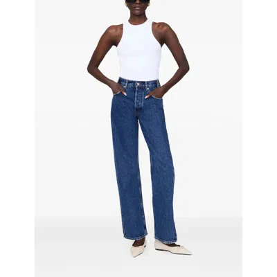 Anine Bing Denim Straight-leg Jeans In Blue