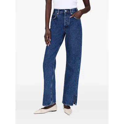 Anine Bing Denim Straight-leg Jeans In Blue