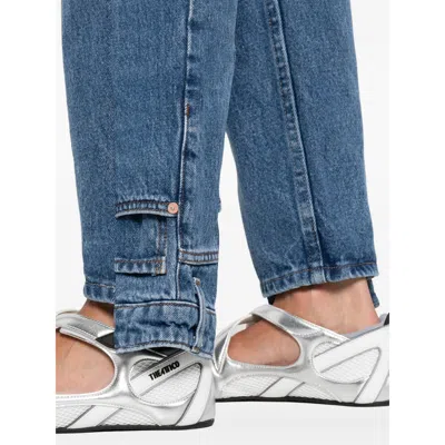 E.l.v Denim Luna Panelled Straight-leg Jeans In Blue